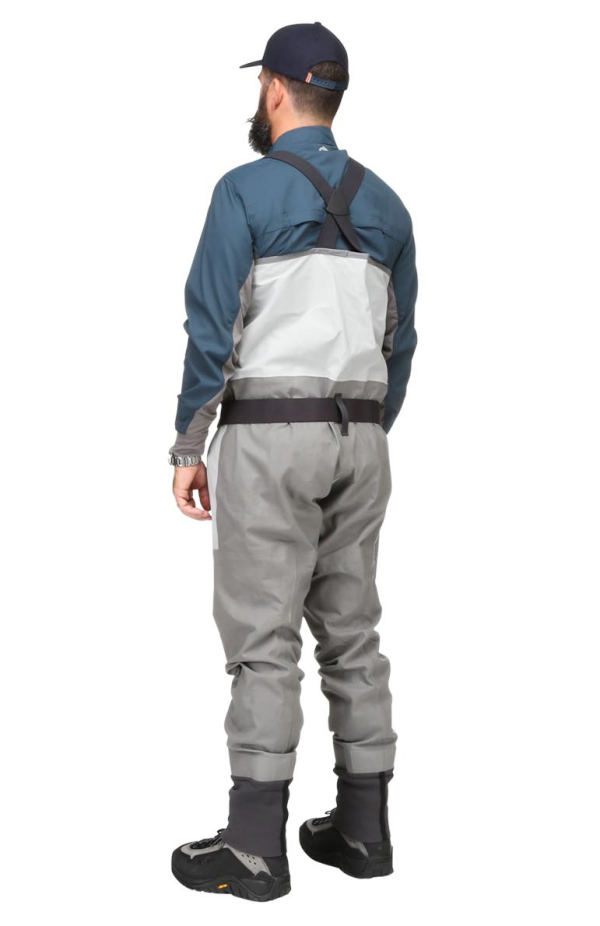 Simms G3 Guide Waders Stockingfoot Cinder Model Back Simms G3 Guide Waders Stockingfoot Cinder Model Back